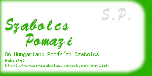 szabolcs pomazi business card